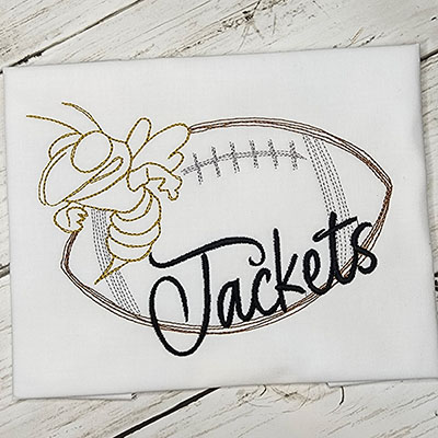Jackets football embroidery design
